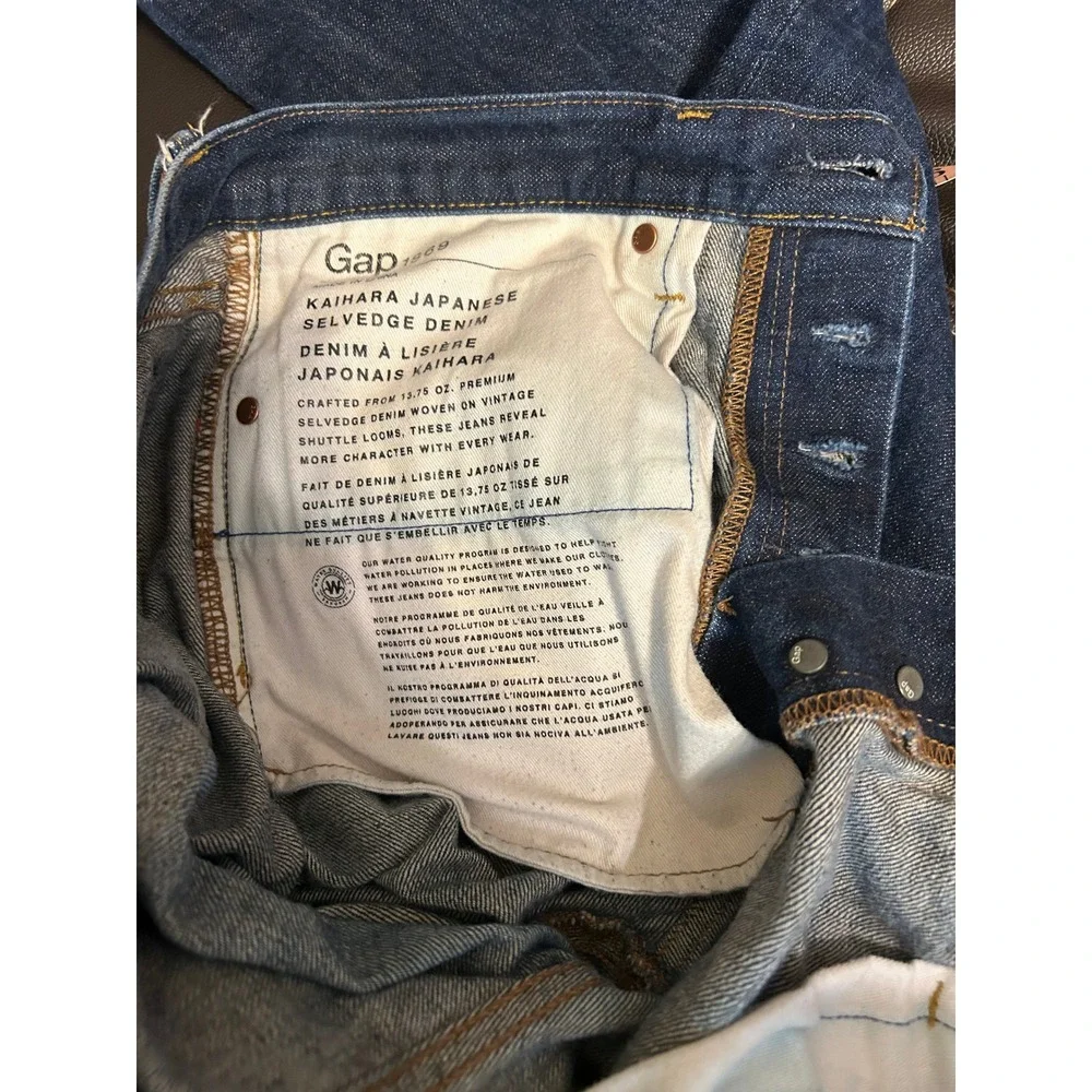 Gap Slim Jeans. Dark Wash. Distressed. Men's Size 33x32